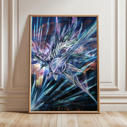 Blue Reflection Netzach poster in a framed room setting