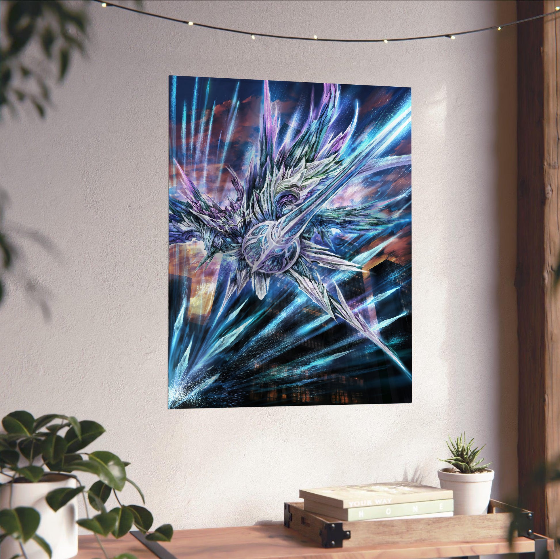 Blue Reflection Netzach poster close-up print detail