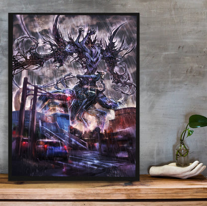 Blue Reflection Yesod poster hung above a desk