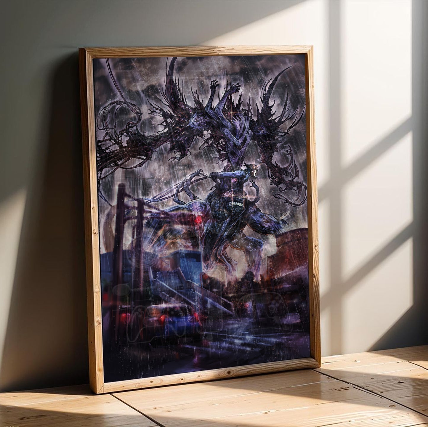 Blue Reflection Yesod poster in a modern interior