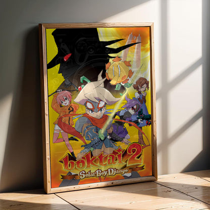 Boktai 2 Solar Boy Django poster in a modern interior