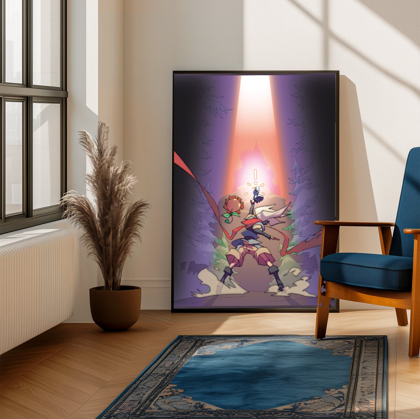Boktai The Sun Is in Your Hand poster on a living room wall