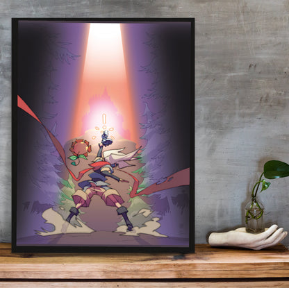 Boktai The Sun Is in Your Hand poster hung above a desk