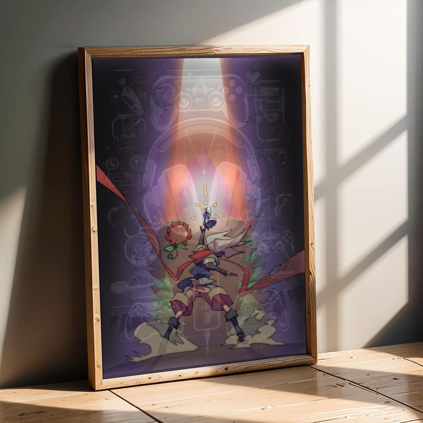 Boktai The Sun Is in Your Hand poster in a modern interior