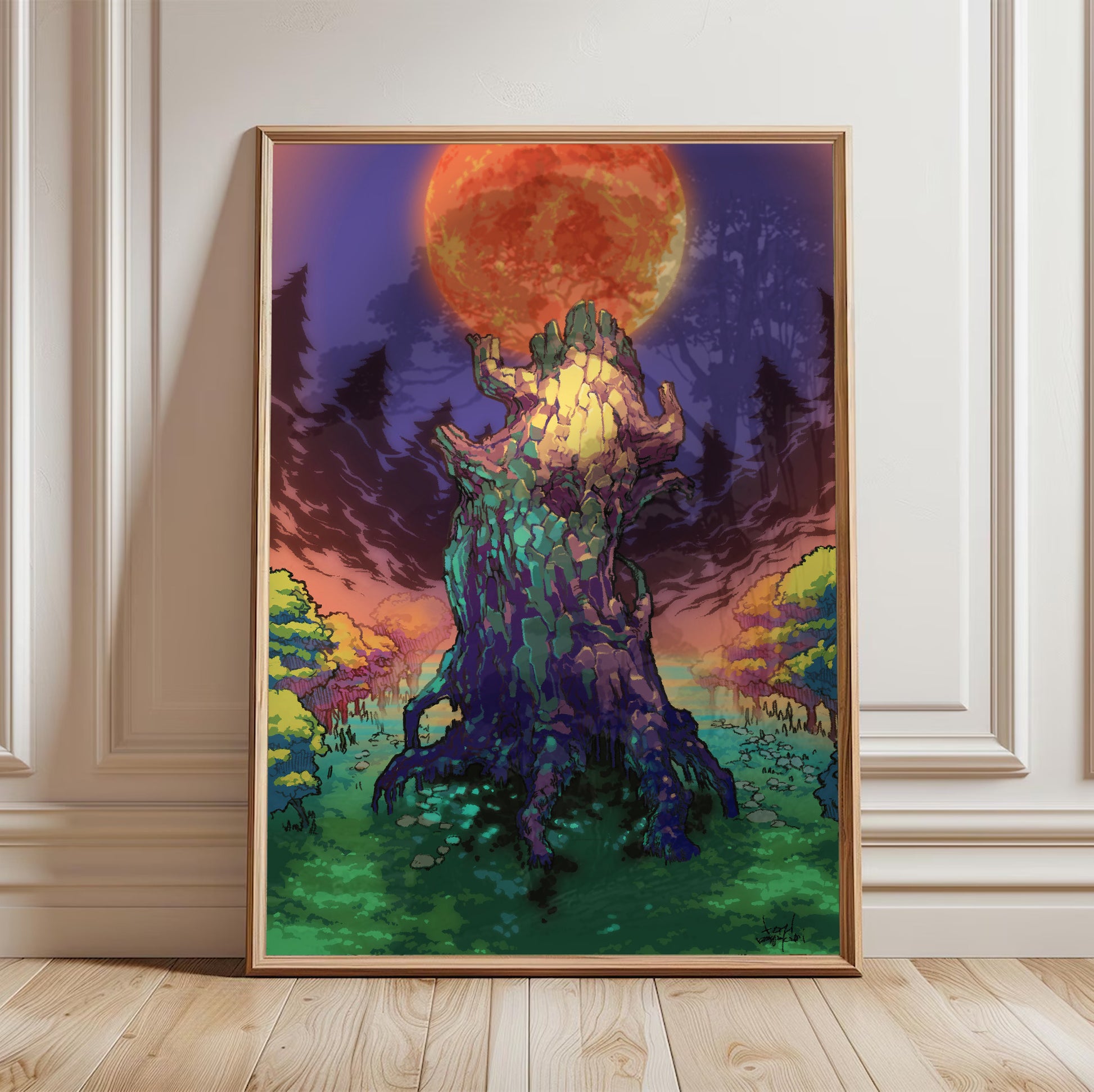 Boktai Solar Tree poster in a framed room setting