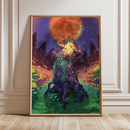 Boktai Solar Tree poster in a framed room setting