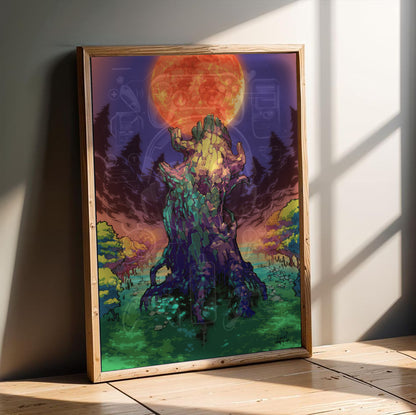 Boktai Solar Tree poster in a modern interior