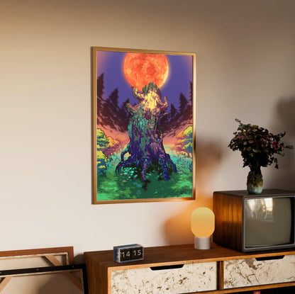 Boktai Solar Tree poster styled on a gallery wall
