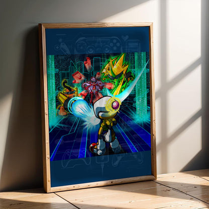 Bomberman 2 artwork poster in a modern interior
