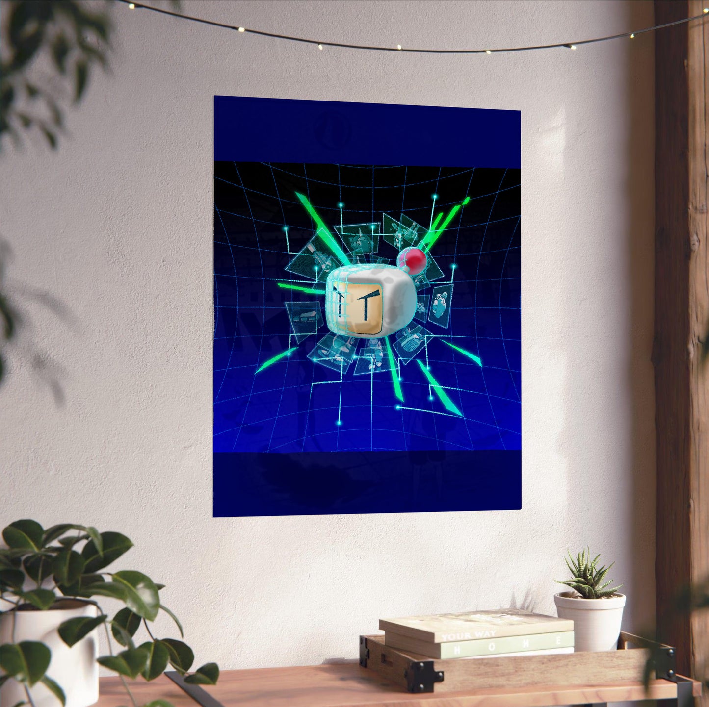 Bomberman 2 artwork poster close-up print detail