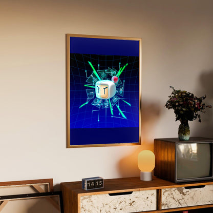 Bomberman 2 artwork poster styled on a gallery wall