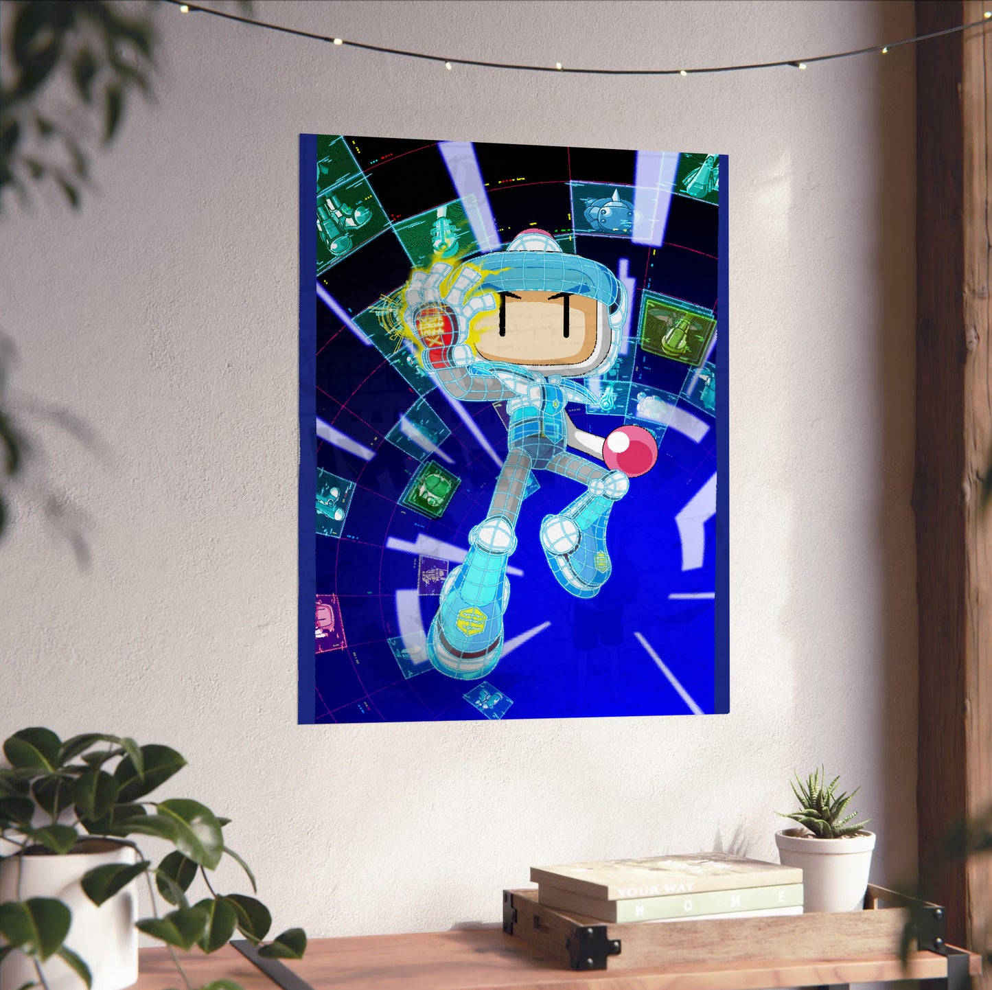 Bomberman 2 cover art poster close-up print detail