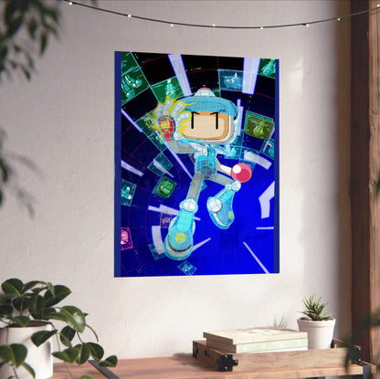 Bomberman 2 cover art poster close-up print detail