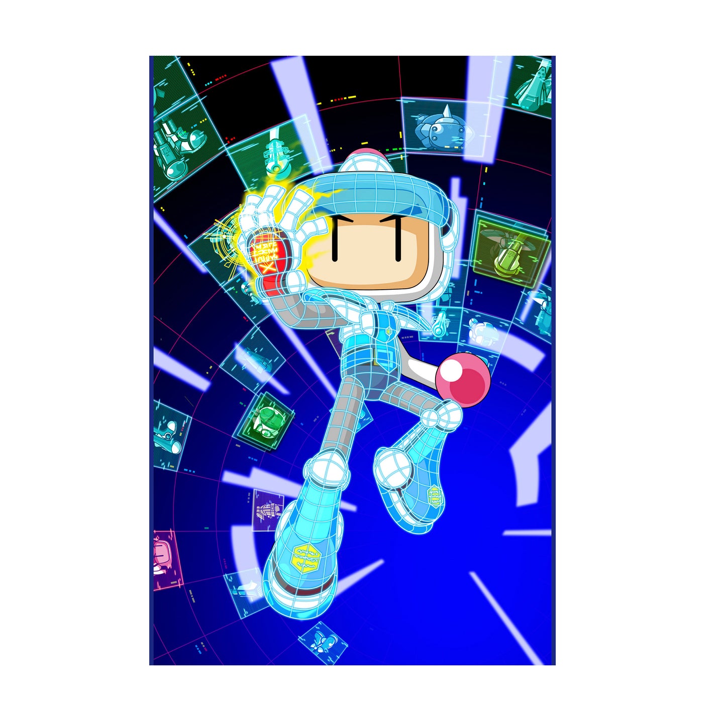 Bomberman 2 cover art poster print
