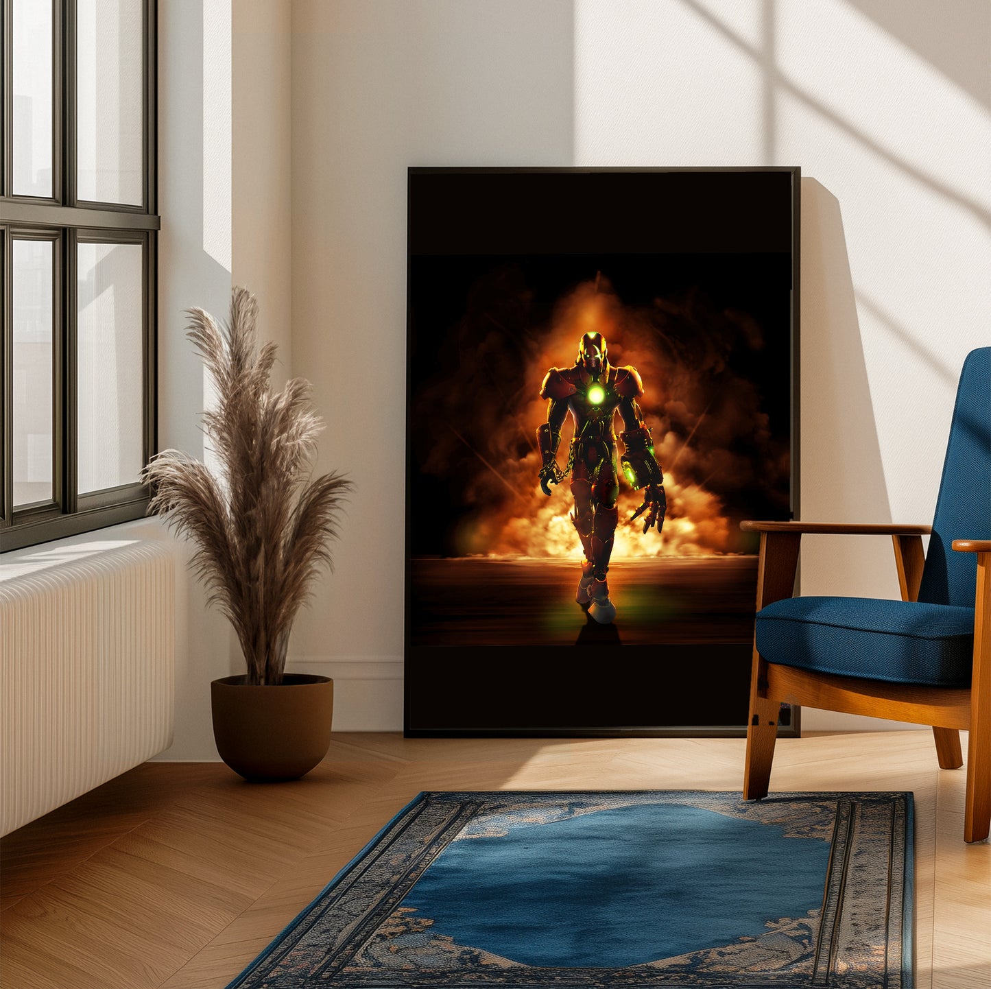 Bomberman Act Zero poster on a living room wall
