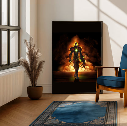Bomberman Act Zero poster on a living room wall