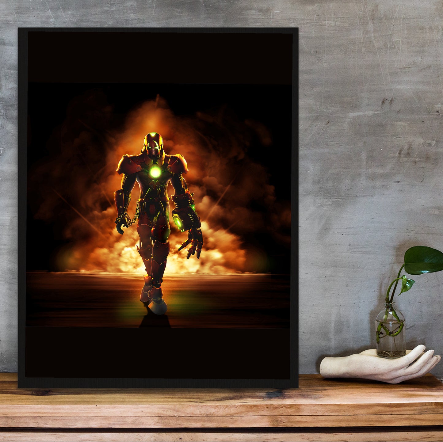 Bomberman Act Zero poster hung above a desk