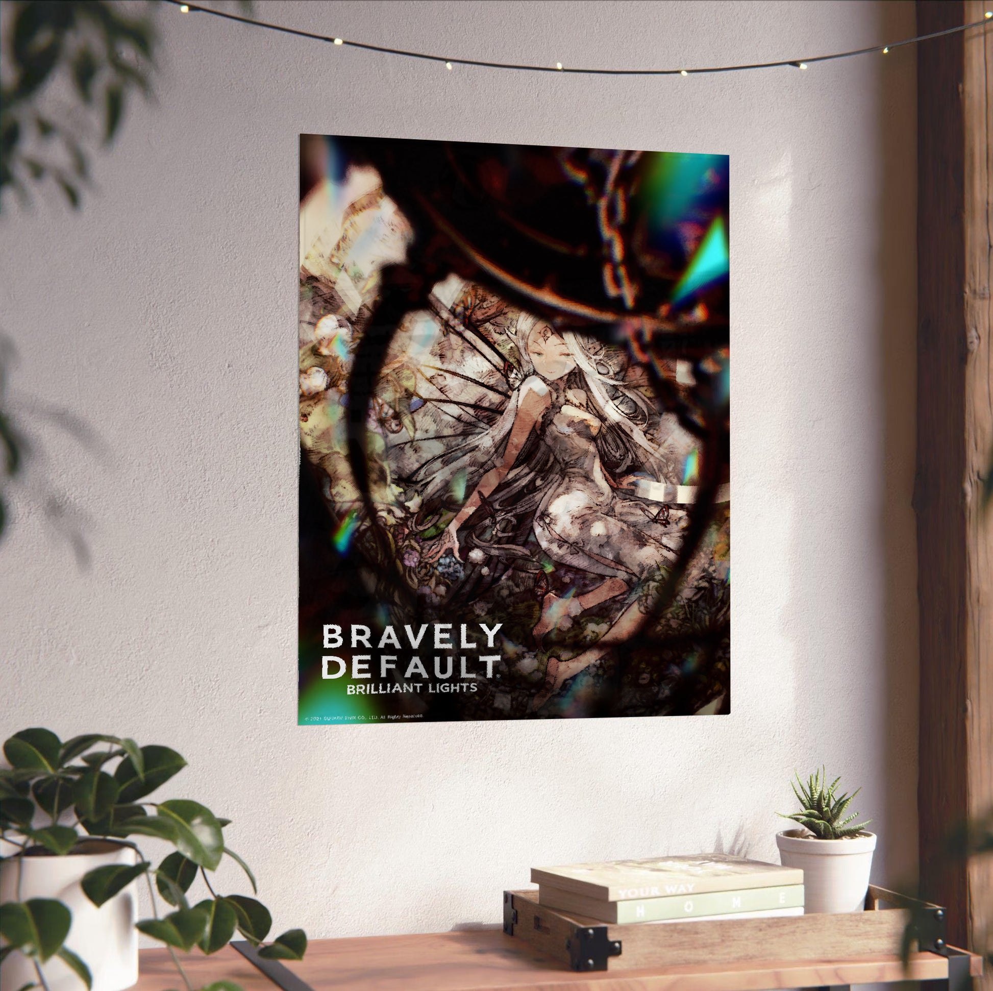 Bravely Default Brilliant Lights poster close-up print detail