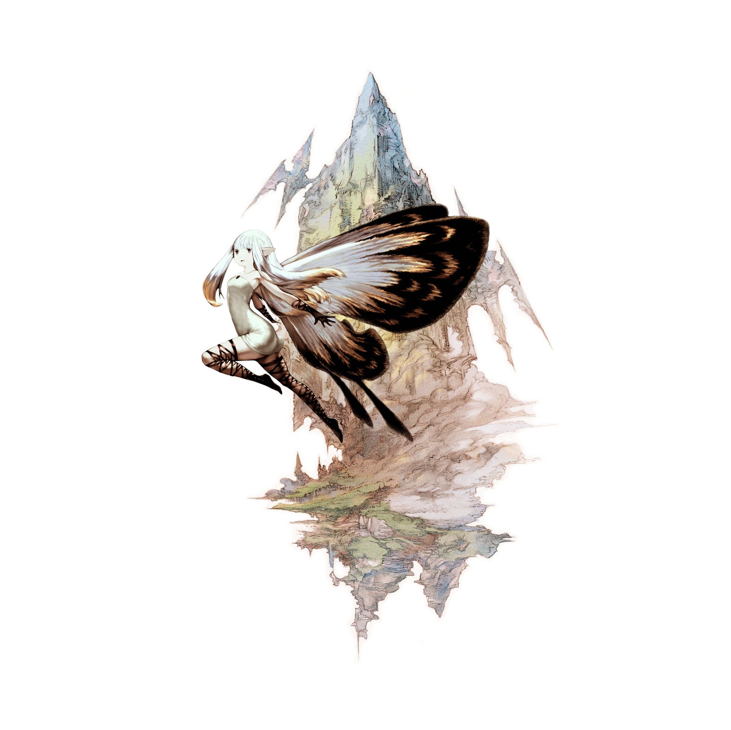 Bravely Default fairy key art poster print