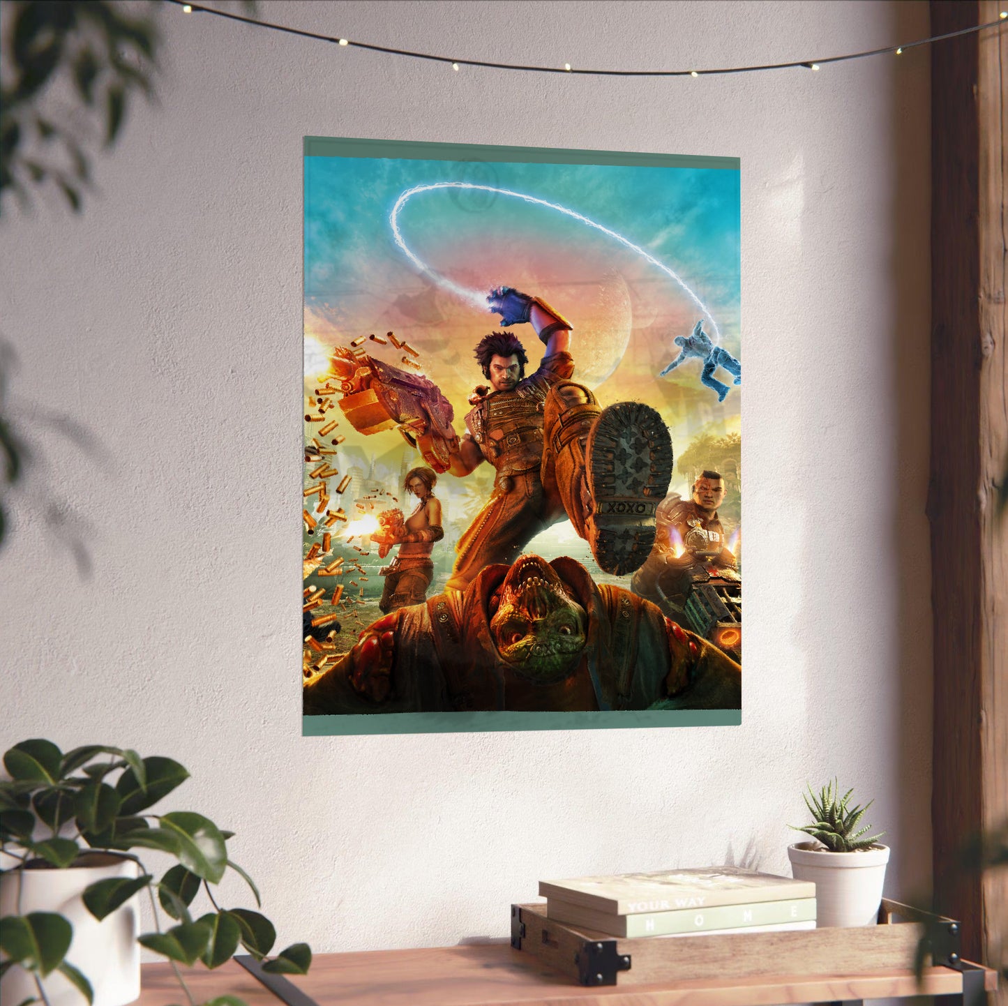 Bulletstorm cover art poster close-up print detail
