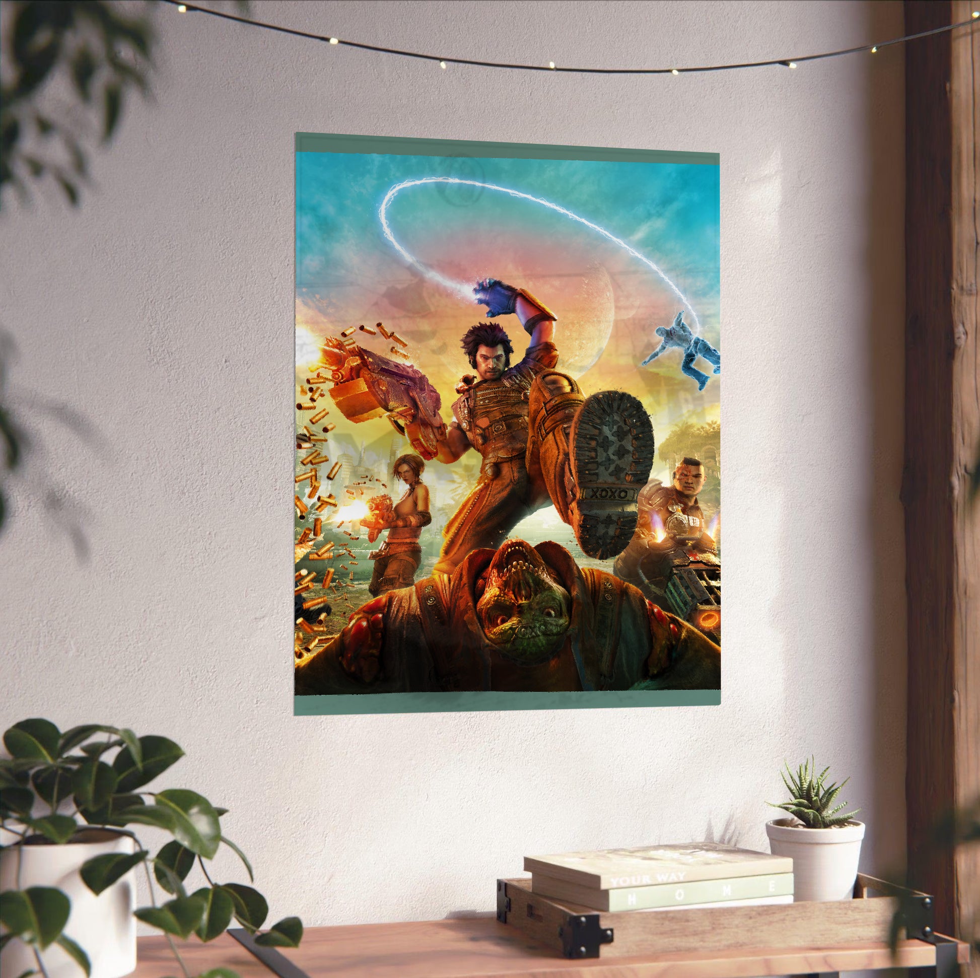 Bulletstorm cover art poster close-up print detail