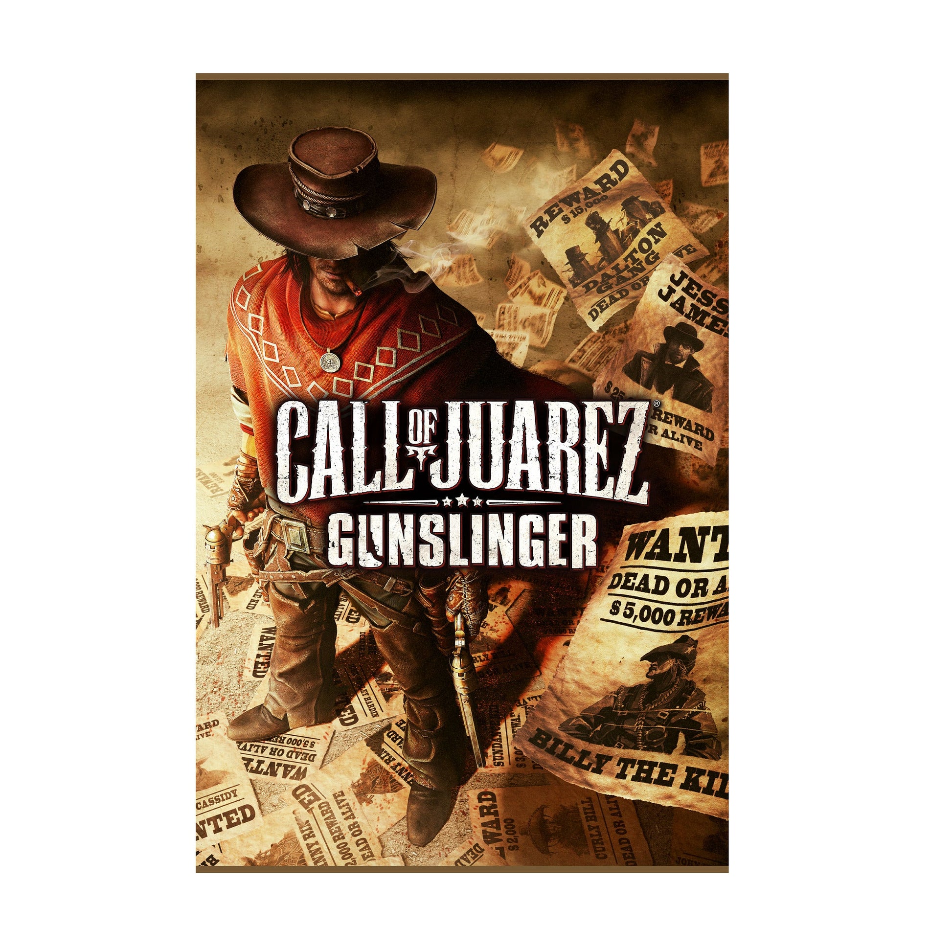 Call of Juarez Gunslinger cover art with logo print