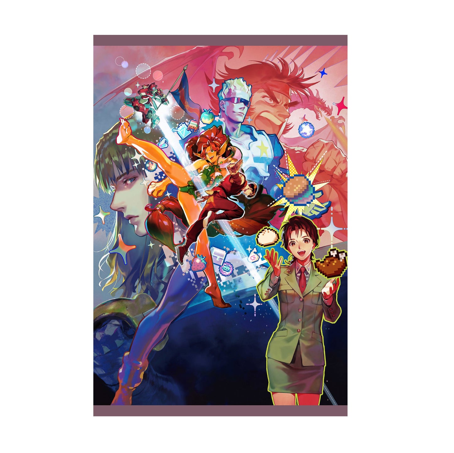 Capcom Beat Em Up Bundle art by Chisato Mita print