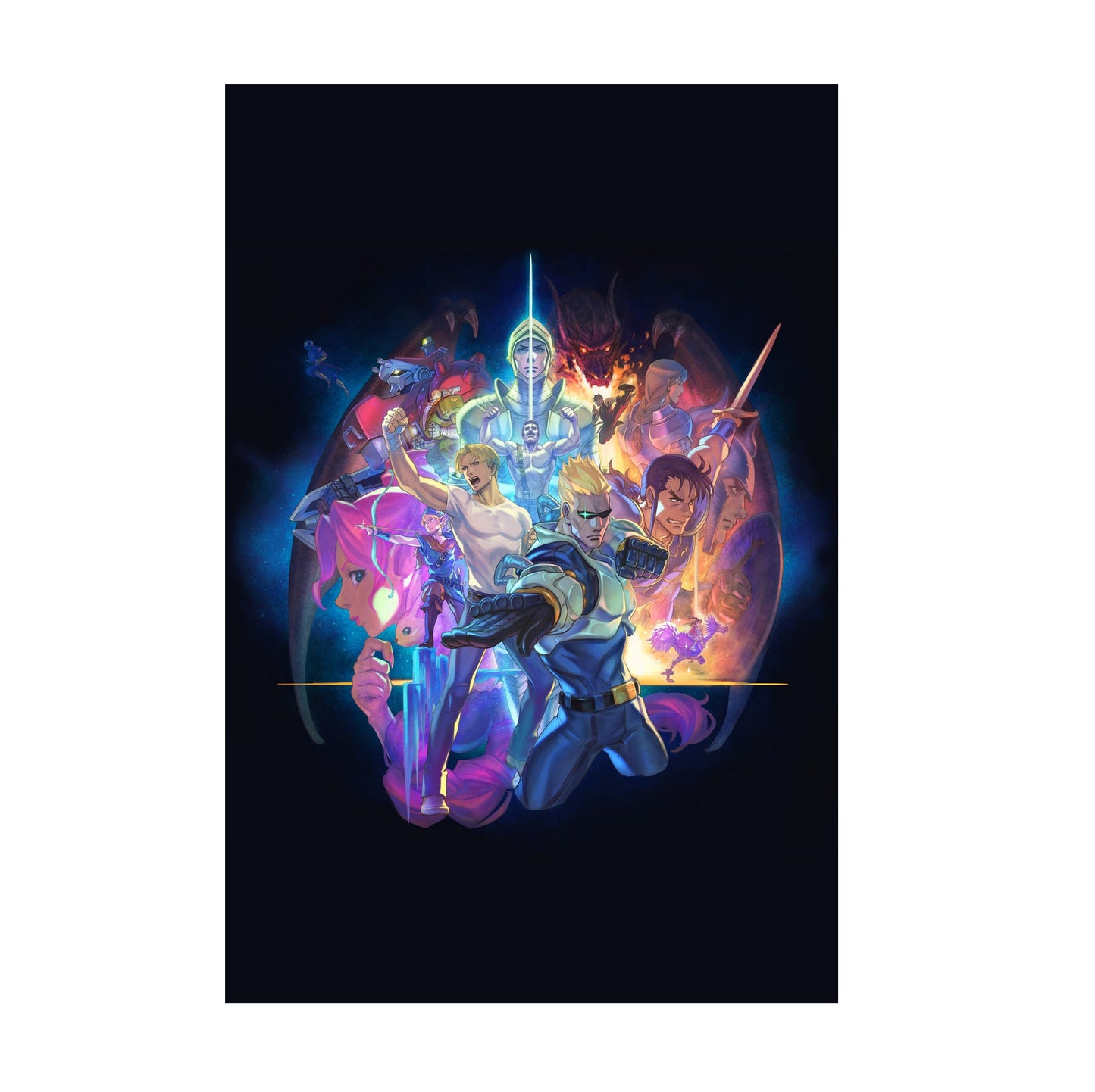 Capcom Beat Em Up Bundle art by Kazuya Nuri print