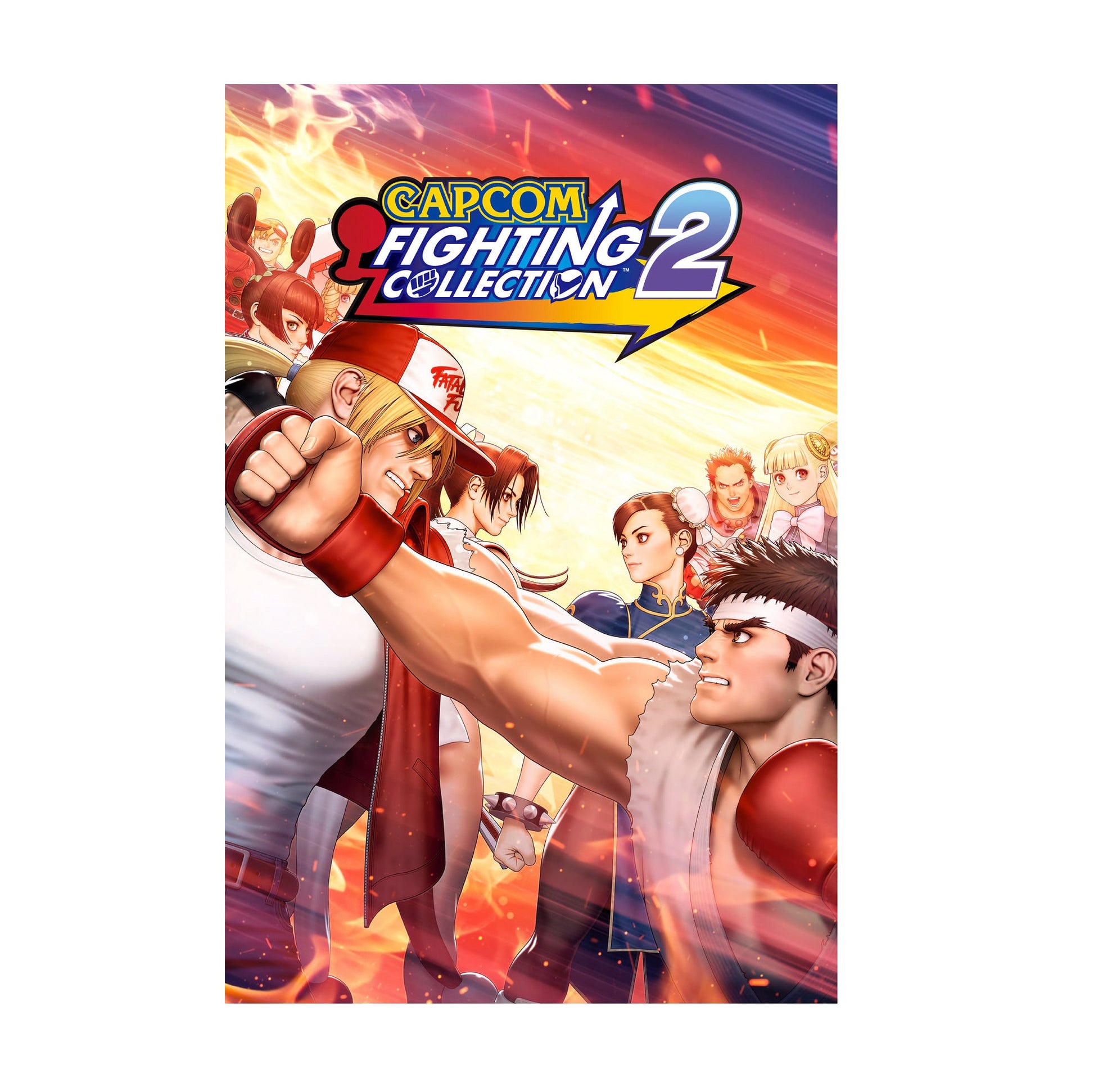 Capcom Fighting Collection 2 key art with logo print
