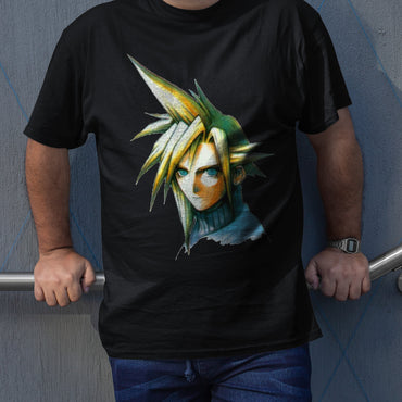 Cloud Strife Portrait | Final Fantasy VII OF Premium Unisex T-shirt