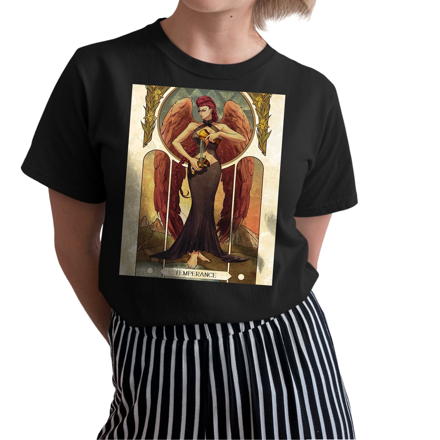 Crimson Viper Street Fighter Tarot Card Premium Unisex T-shirt