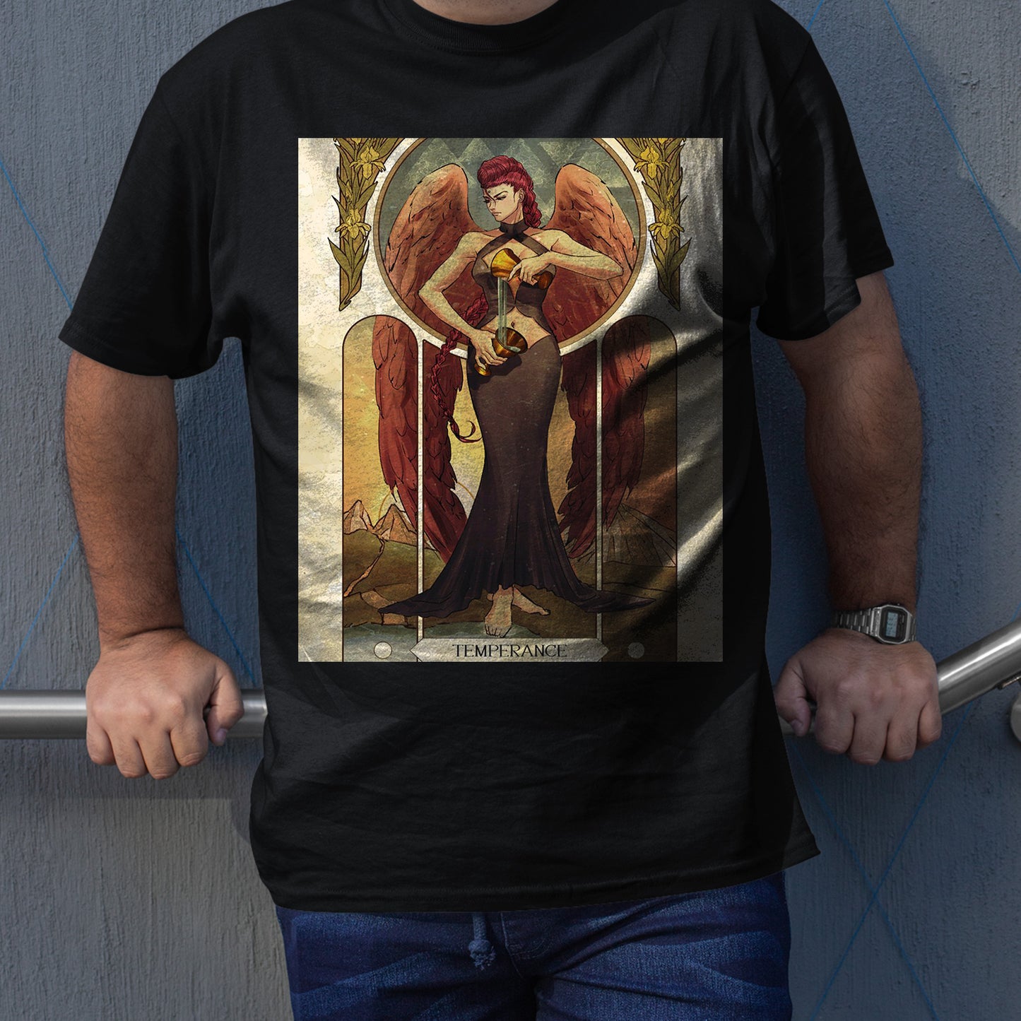 Crimson Viper Street Fighter Tarot Card Premium Unisex T-shirt