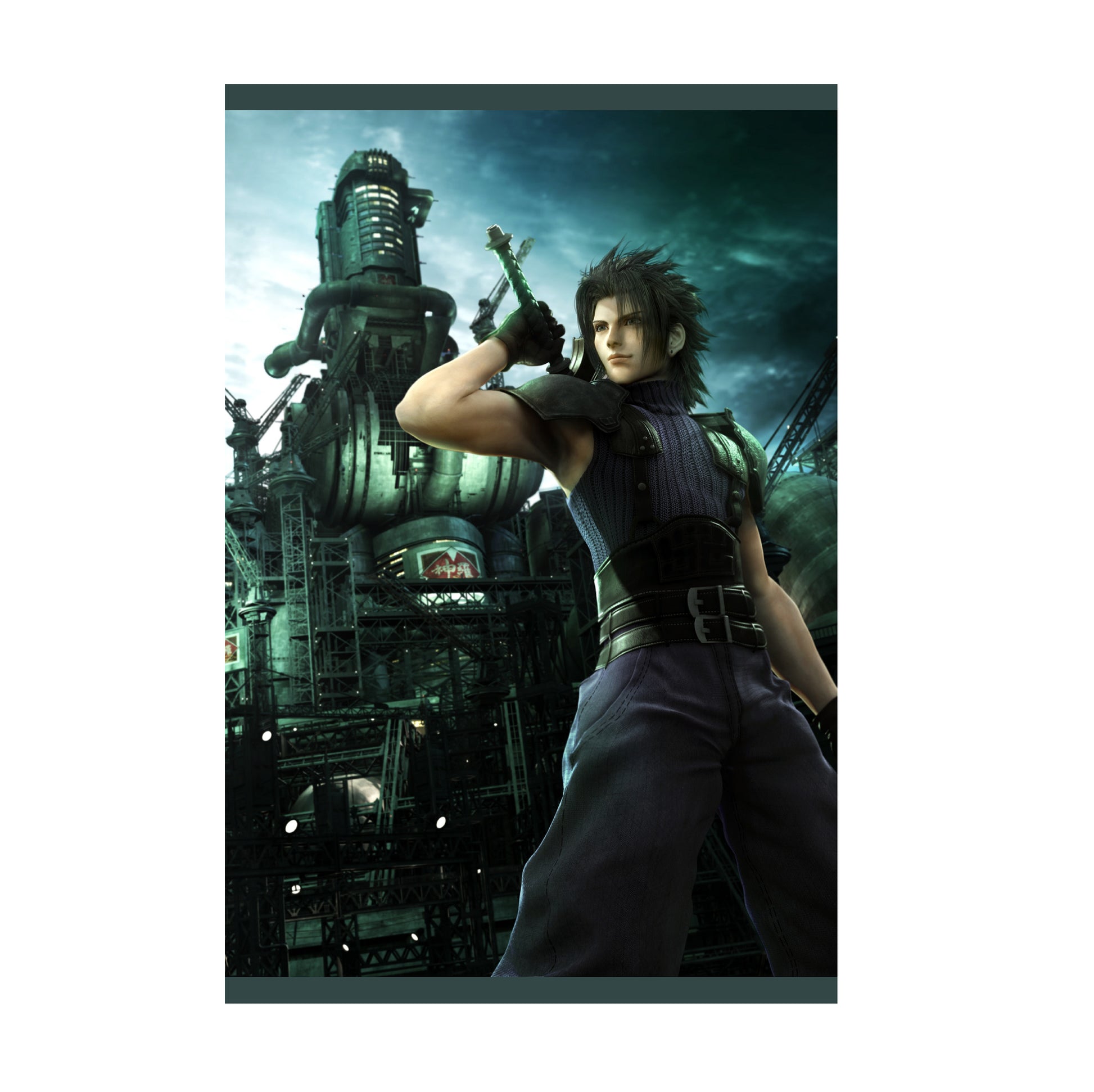 Crisis Core Final Fantasy VII Zack Fair promo art poster print