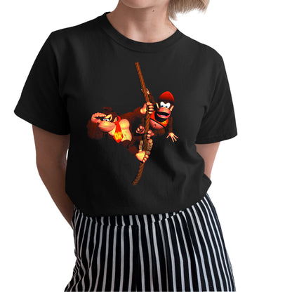 Donkey Kong On Rope Unisex Premium T-shirt