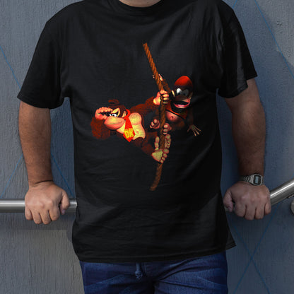 Donkey Kong On Rope Unisex Premium T-shirt