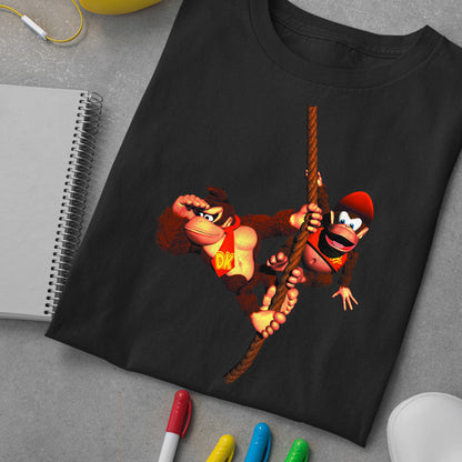 Donkey Kong On Rope Unisex Premium T-shirt