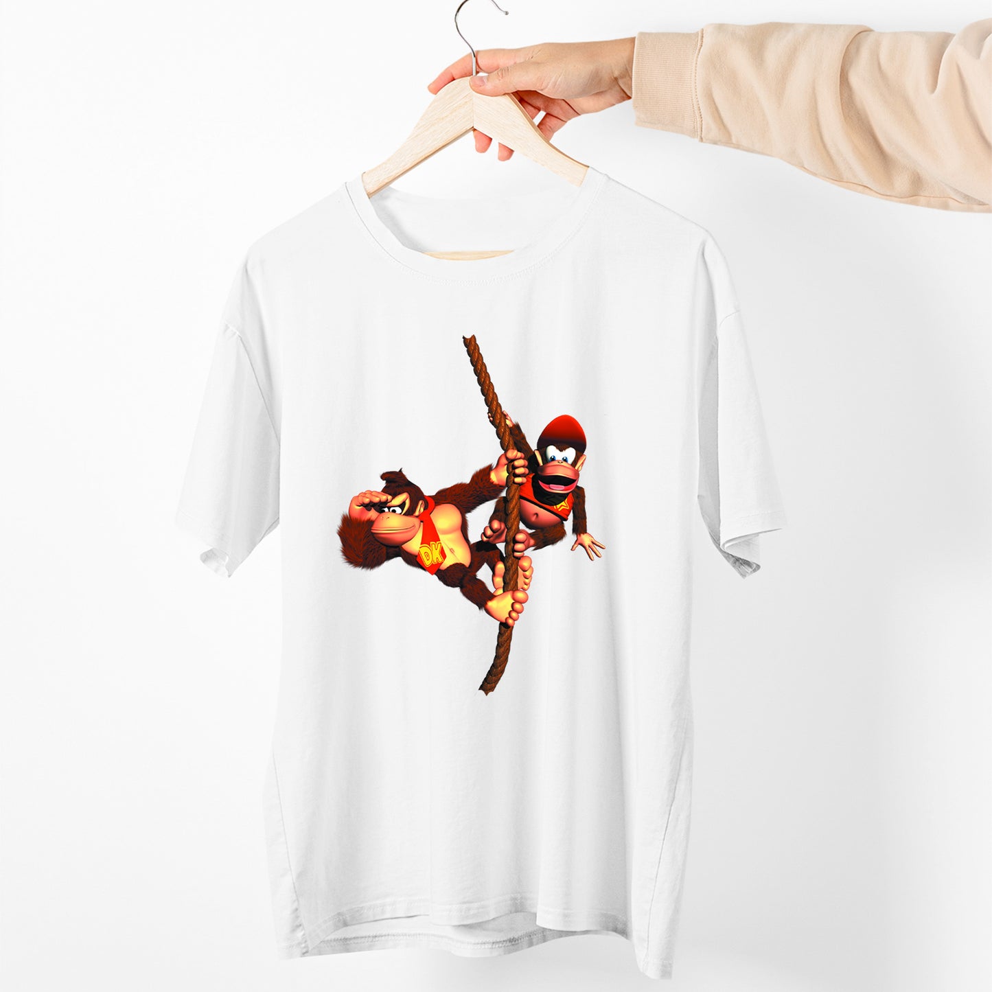 Donkey Kong On Rope Unisex Premium T-shirt