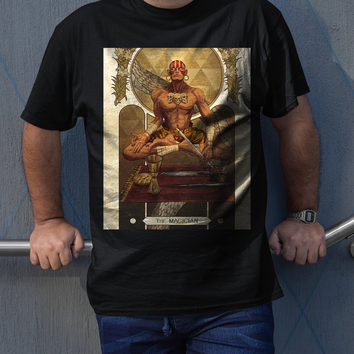 Dhalsim Street Fighting Tarot Card Unisex T-shirt, Gamer Shirt, Gaming Gift