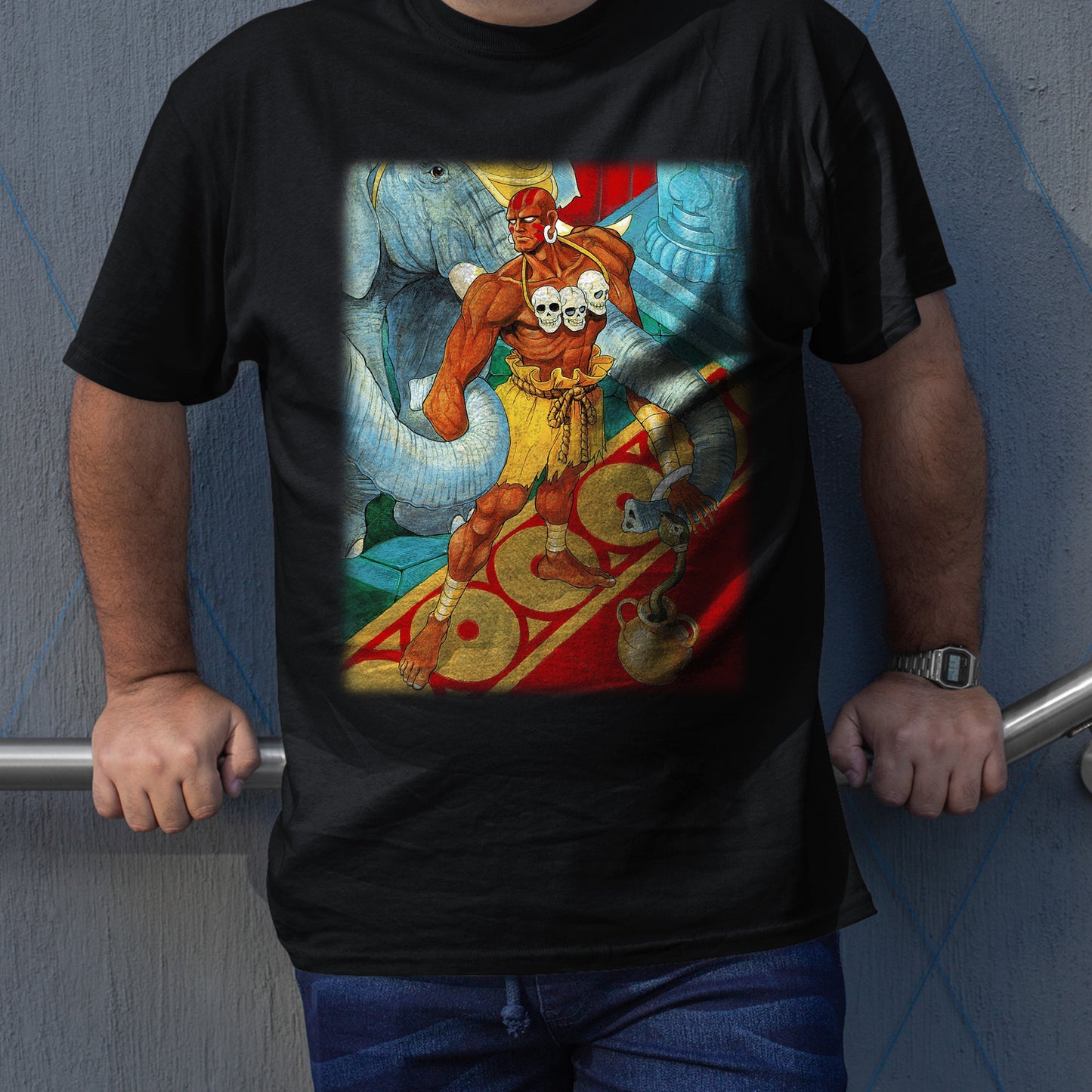 Dhalsim In Stage Street Fighting Unisex T-shirt, Gamer Shirt, Gaming Gift