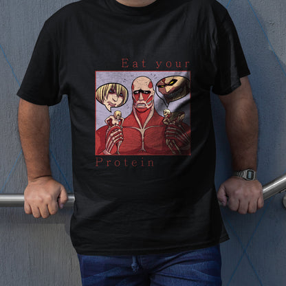 Eat Your Protein AoT Shirt, Attack Titan Shirt, AOT Shirt, Anime Shirt, Funny Anime Shirt