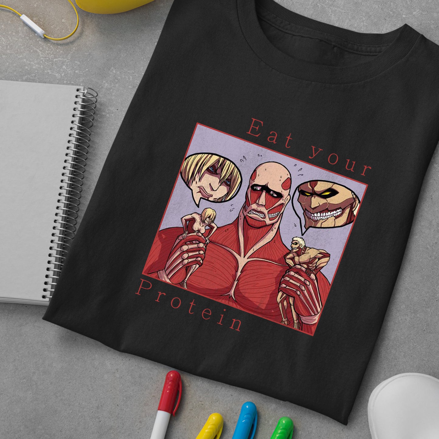 Eat Your Protein AoT Shirt, Attack Titan Shirt, AOT Shirt, Anime Shirt, Funny Anime Shirt