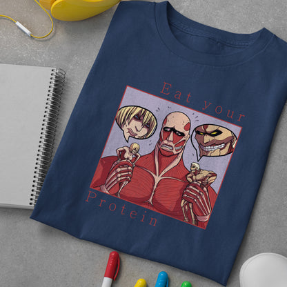 Eat Your Protein AoT Shirt, Attack Titan Shirt, AOT Shirt, Anime Shirt, Funny Anime Shirt