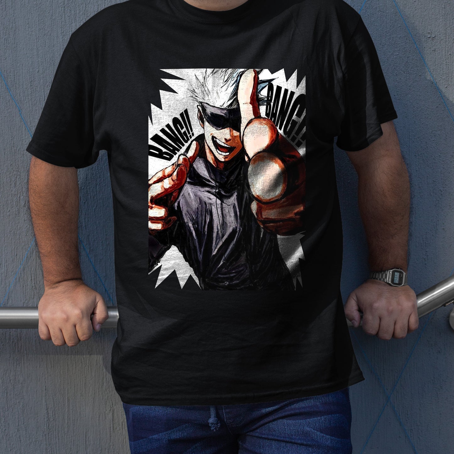 Gojo Satoru Bang Bang JJK Shirt, Gojo Satoru Shirt, Gojo Shirt, Gojo Graphic Shirt, Anime Shirt