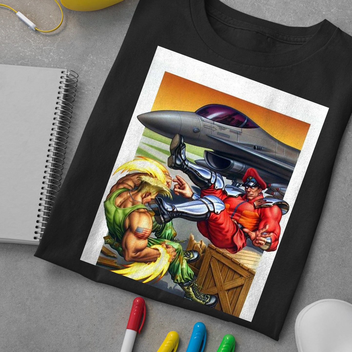 Guile VS Bison Scissor Kick Cover Unisex T-shirt, Gamer Shirt, Gaming Gift