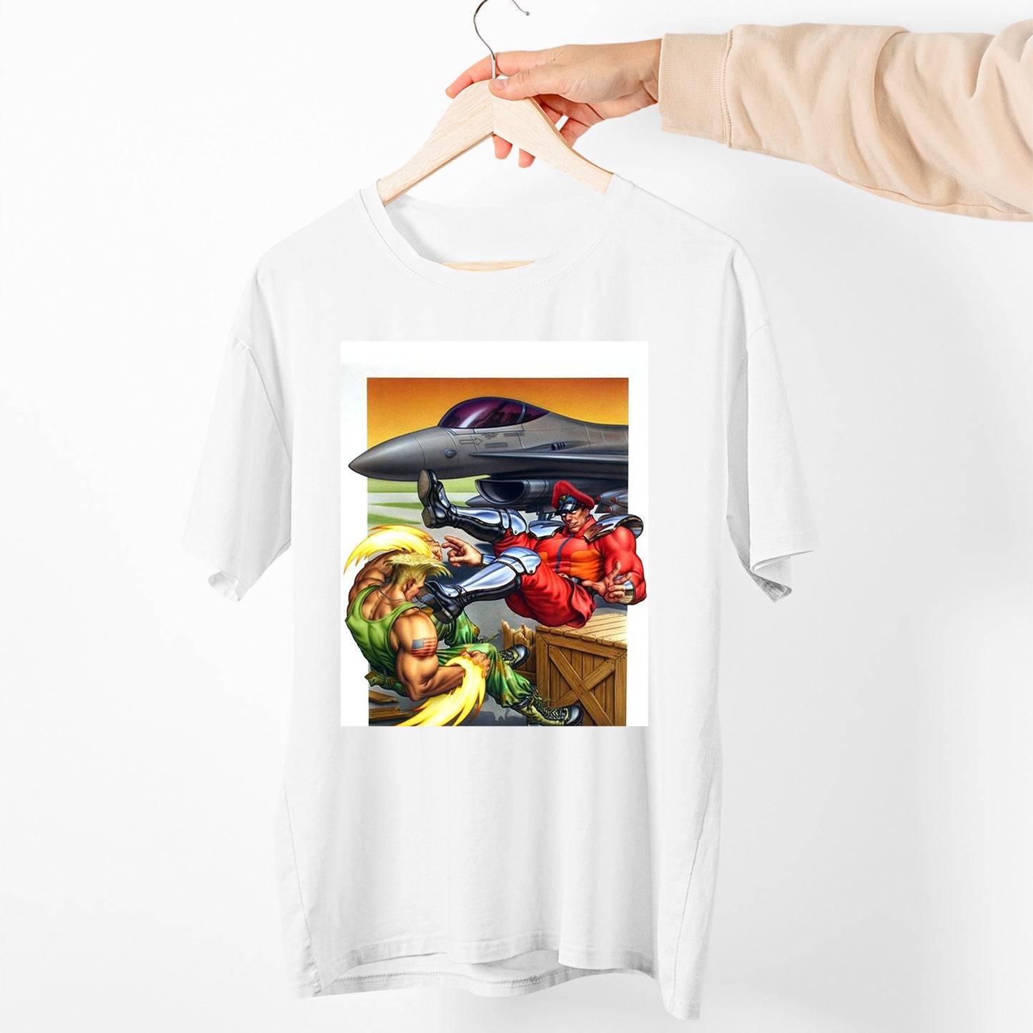 Guile VS Bison Scissor Kick Cover Unisex T-shirt, Gamer Shirt, Gaming Gift