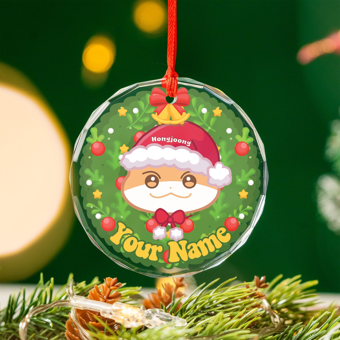 Ateez Ornaments, Custom Name Ornament For Atiny, Kpop Decor