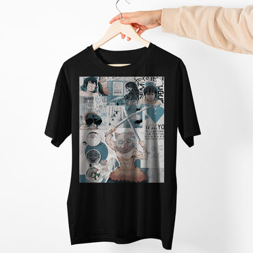 Inosuke Hashibira Collage Art | Demon Slayer: Kimetsu no Yaiba Premium Unisex T-Shirt