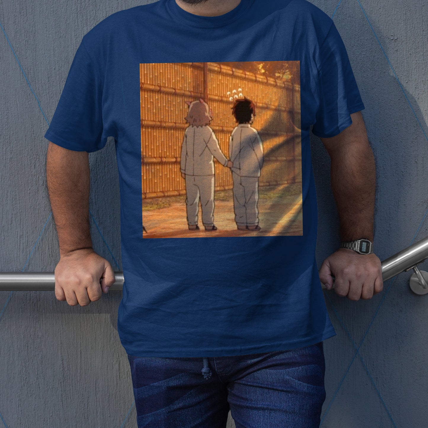 Inosuke & Tanjiro KNY Shy | Demon Slayer: Kimetsu no Yaiba Premium Unisex T-Shirt