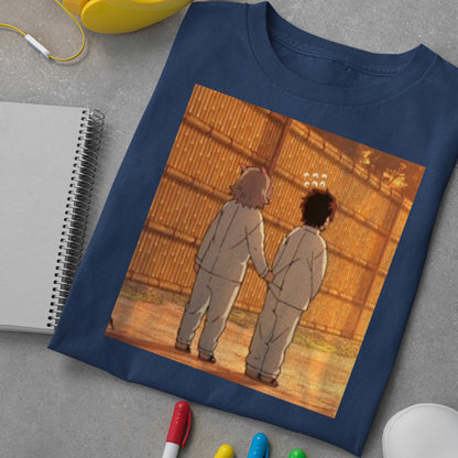 Inosuke & Tanjiro KNY Shy | Demon Slayer: Kimetsu no Yaiba Premium Unisex T-Shirt