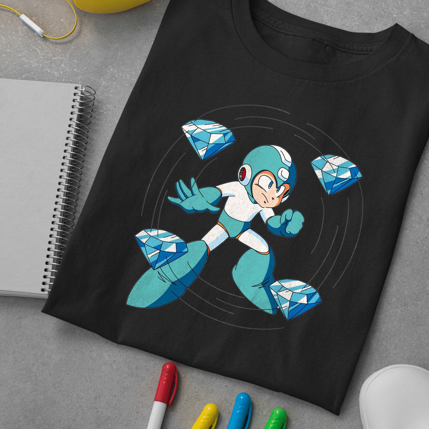 Jewel Satellite Mega Boy Rockman Premium Unisex T-shirt